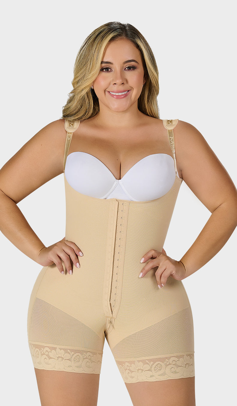 F-0068 - Faja Colombiana corta espalda cubierta