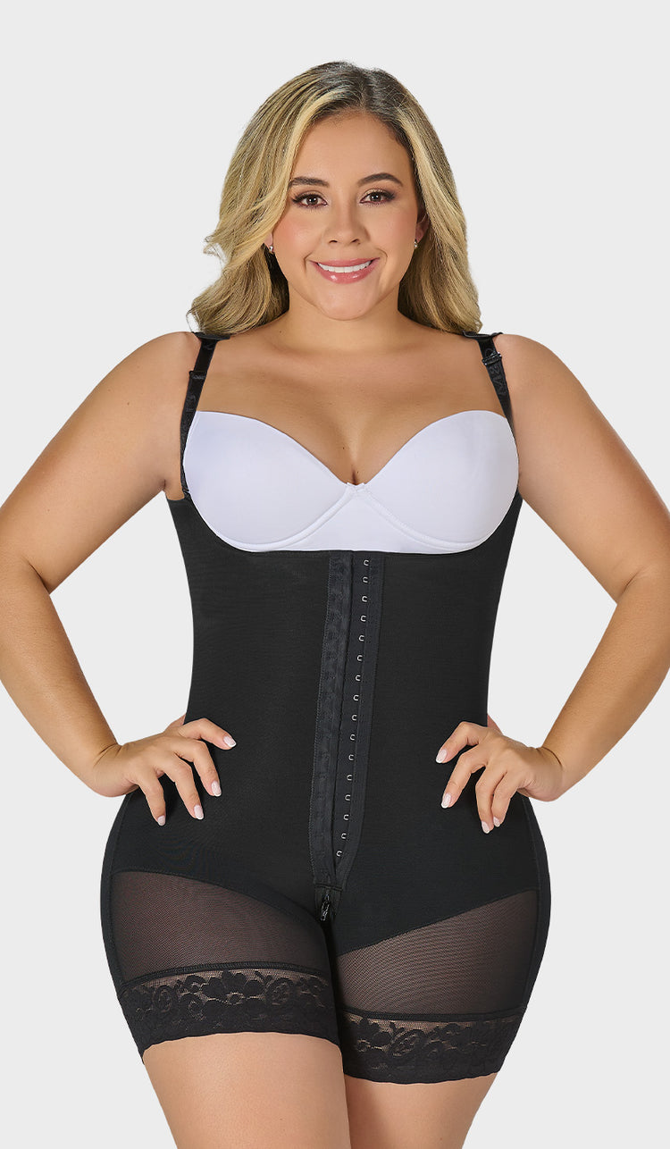 F-0068 - Faja Colombiana corta espalda cubierta