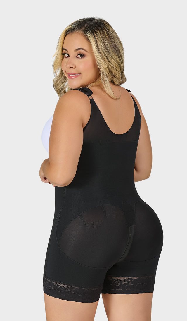 F-0068 - Faja Colombiana corta espalda cubierta
