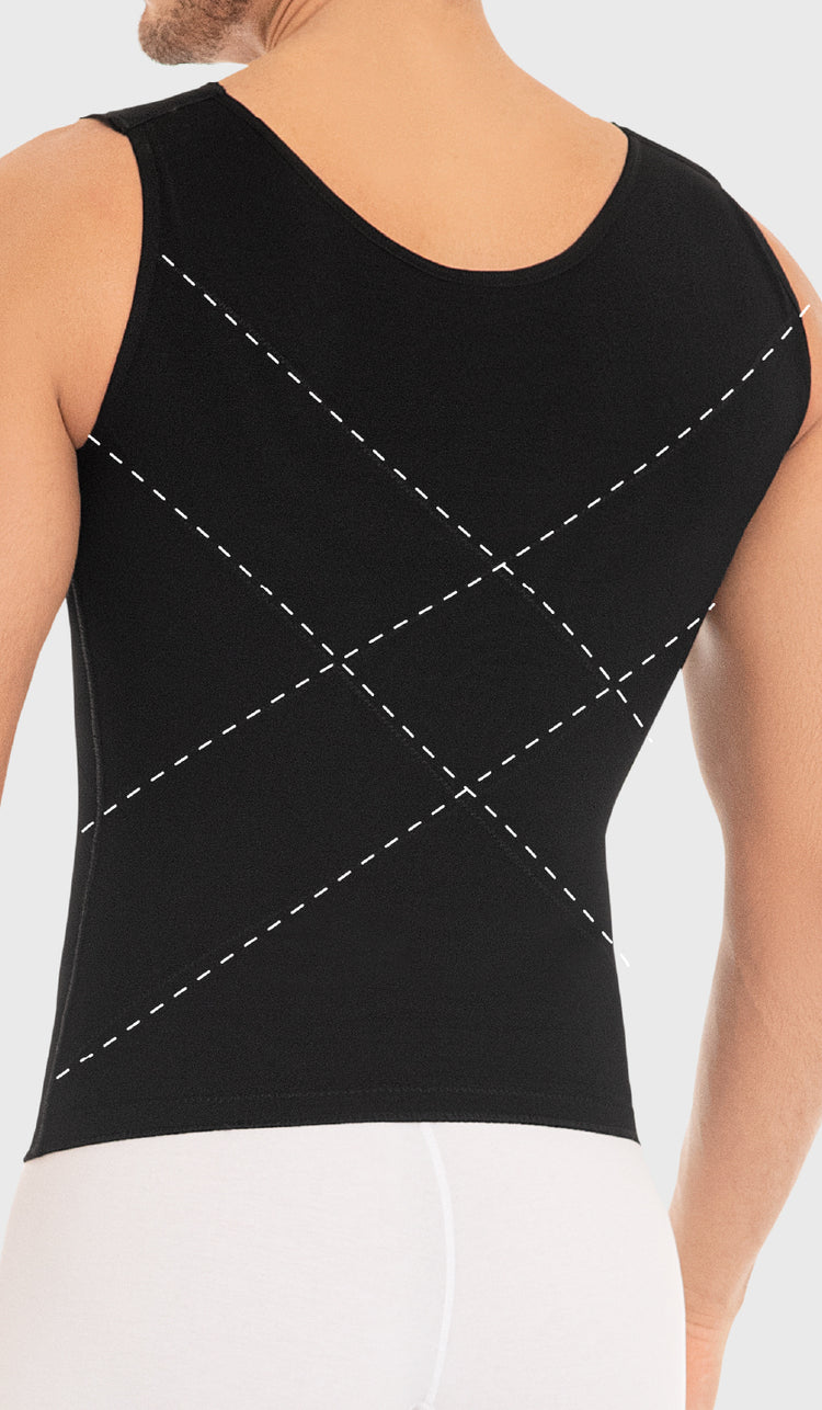 CH0760 Faja Colombiana chaleco masculino con cierre (6888697987132)