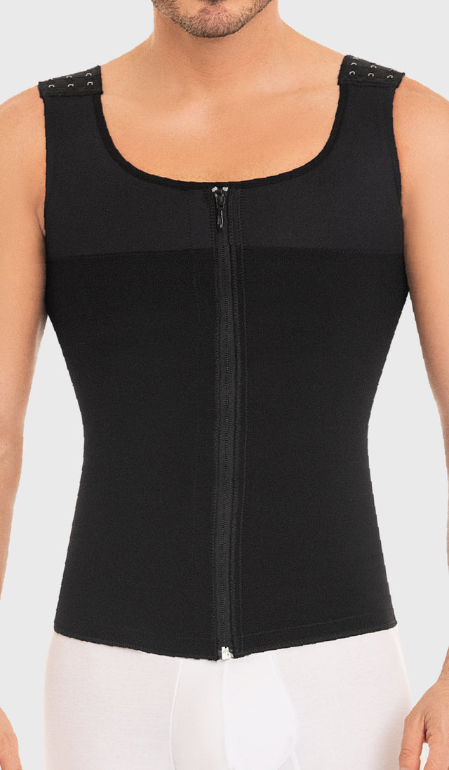 CH0760 Faja Colombiana chaleco masculino con cierre (6888697987132)