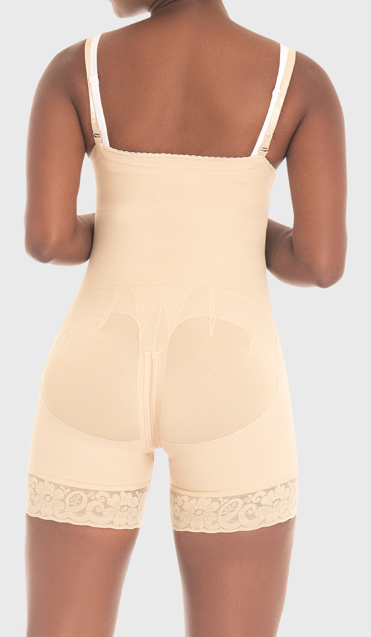F0086 Faja Colombiana corta strapless y 4 niveles de  ganchos (6888698642492)