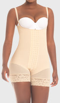 F0086 Faja Colombiana corta strapless y 4 niveles de  ganchos (6888698642492)